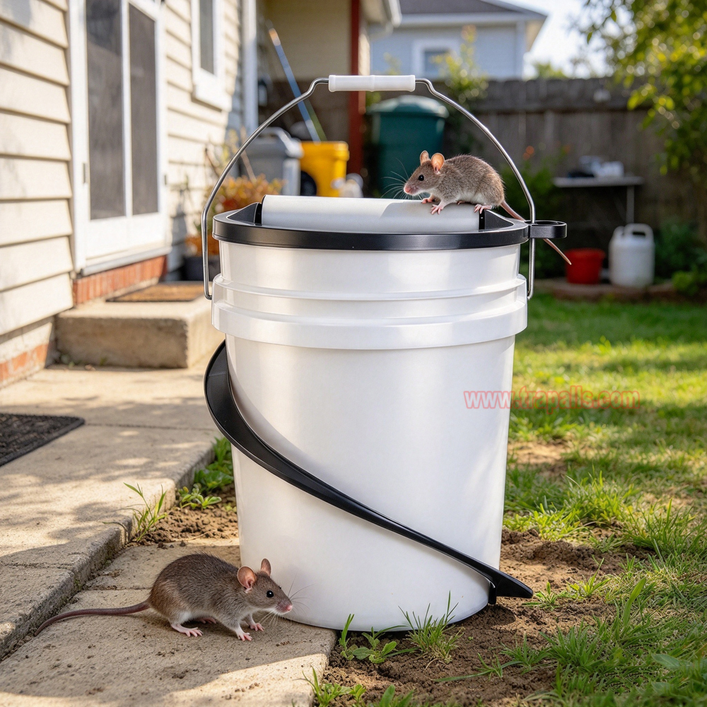 Reusable 5 Gallon Bucket Profile Spiral Wrap Around Ramp Rat Rodent Control Spiral Mouse Trap Bucket - Image 13
