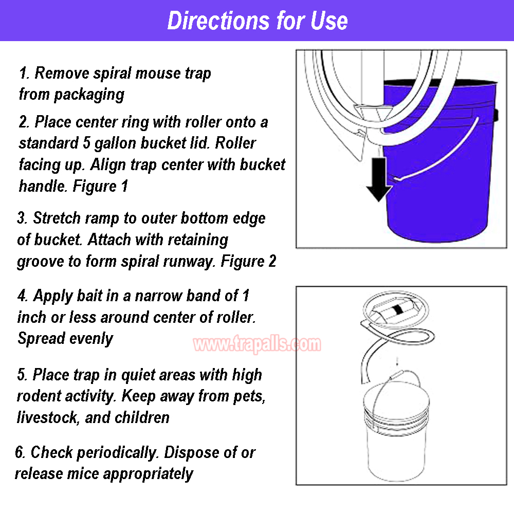 Reusable 5 Gallon Bucket Profile Spiral Wrap Around Ramp Rat Rodent Control Spiral Mouse Trap Bucket - Image 7