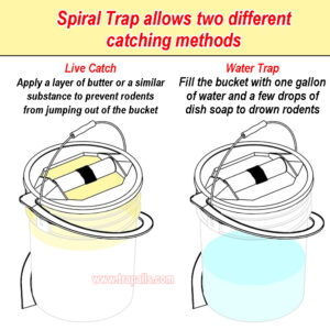 Reusable 5 Gallon Bucket Profile Spiral Wrap Around Ramp Rat Rodent Control Spiral Mouse Trap Bucket - Image 8