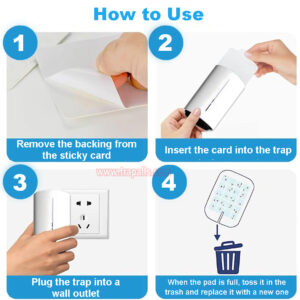 Indoor Home Plug-in UV Light Bug Zapper Sticky Flying Insect Trap Glue Board Mosquito Killer Lamp - Image 4