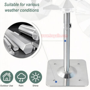 Yard Roof Solar and Wind Hybrid Drive Bird Scare Device 180 Degree Rotating Reflective Bird Repeller - Image 8
