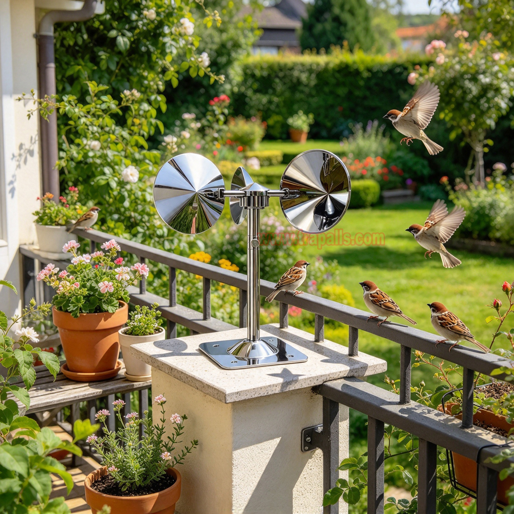 Yard Roof Wind Hybrid Drive Bird Scare Device 180 Degree Rotating Reflective Bird Repeller - Image 11