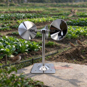 Yard Roof Wind Hybrid Drive Bird Scare Device 180 Degree Rotating Reflective Bird Repeller - Image 12