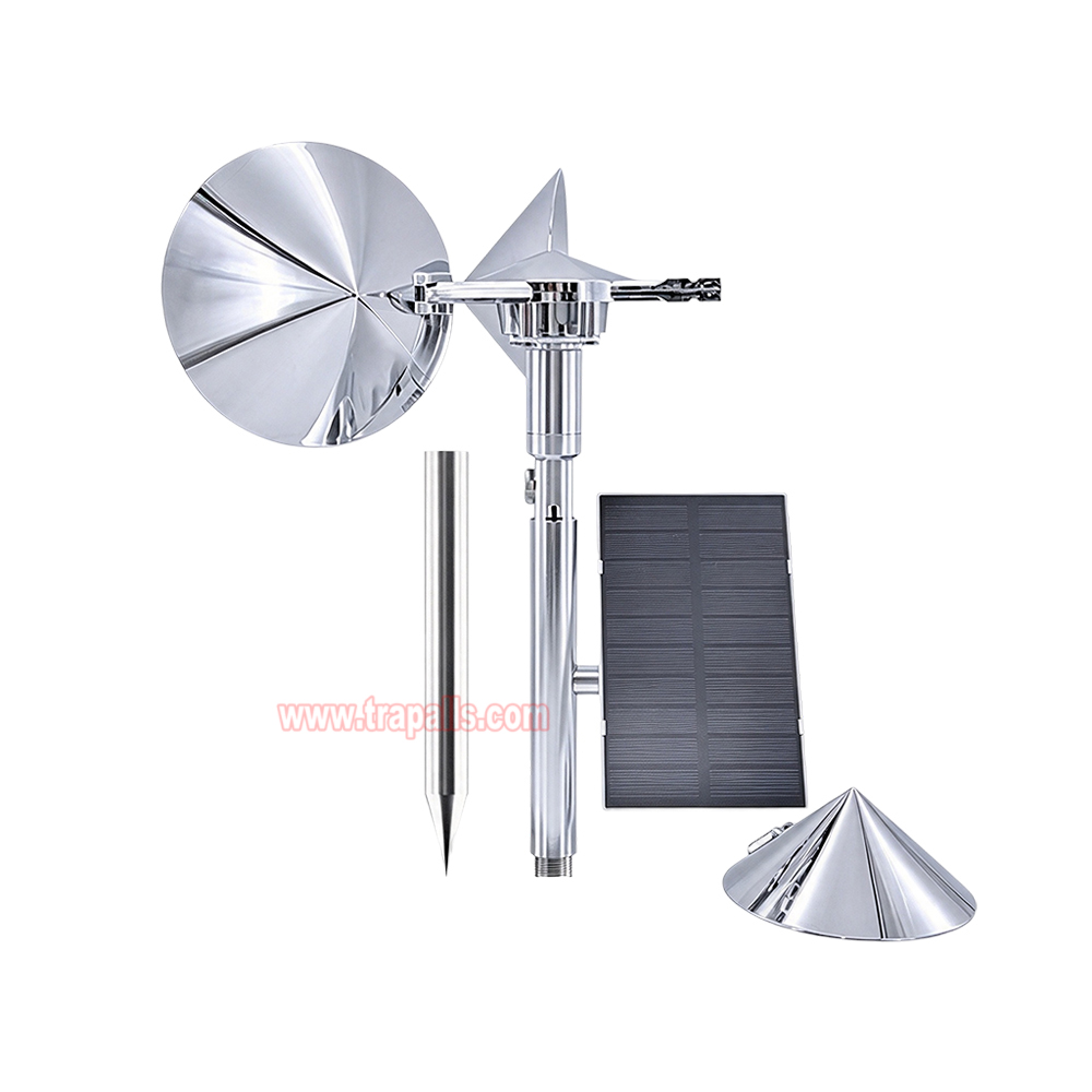 Yard Roof Solar Charging Wind Hybrid Drive Bird Scare Device 180 Degree Rotating Reflective Bird Repeller - Image 15
