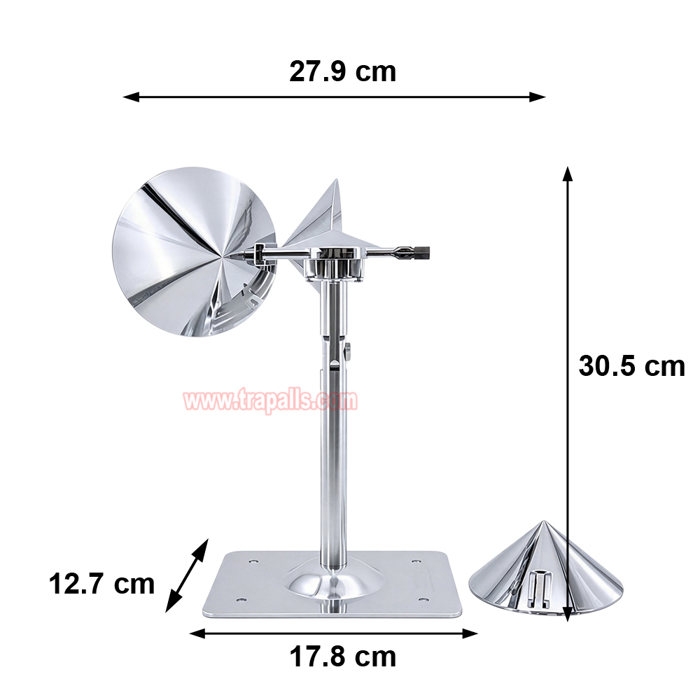 Yard Roof Wind Hybrid Drive Bird Scare Device 180 Degree Rotating Reflective Bird Repeller - Image 3