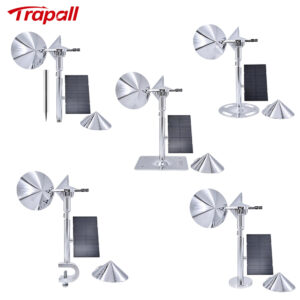 Yard Roof Solar Charging Wind Hybrid Drive Bird Scare Device 180 Degree Rotating Reflective Bird Repeller