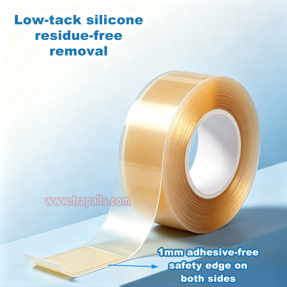 Outlets Furniture Crawling Insect Control Removable Silicone Glue Tape Roll Double Sided Bed Bug Barrier Tape - Image 5