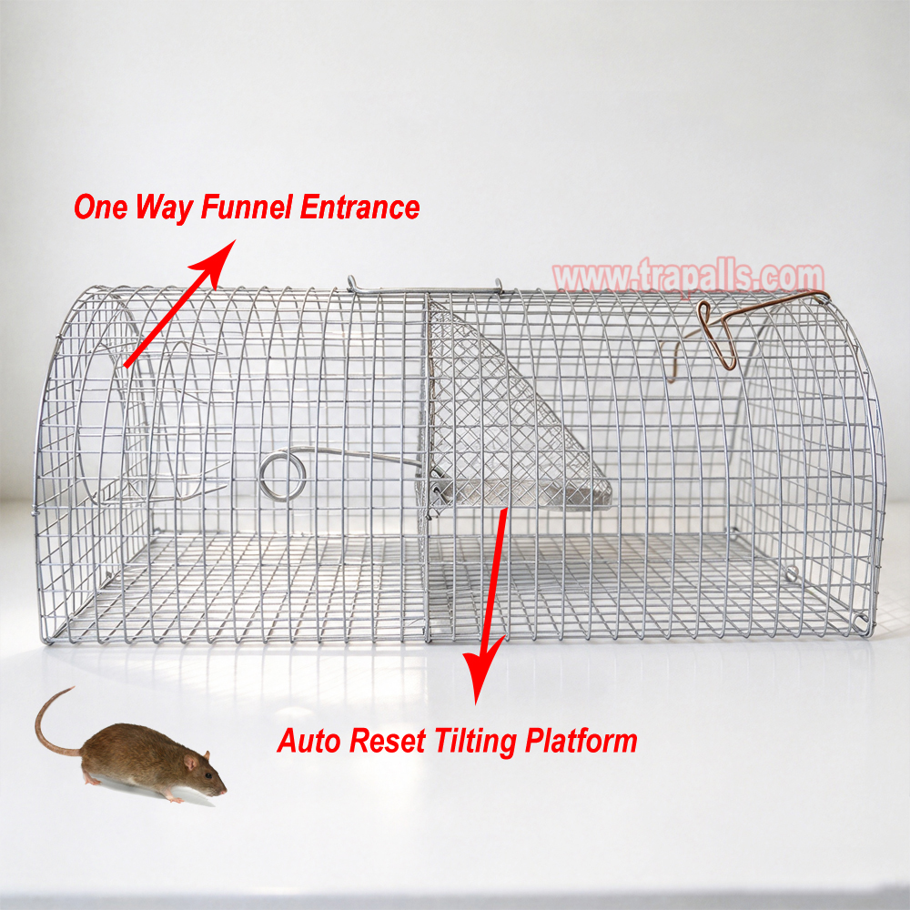 Indoor Outdoor Humane Live Catch Multi-catch Auto Reset Rat Control Mouse Trap Cage - Image 4