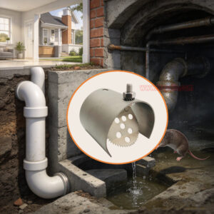 Indoor Home One Way Flap Drainage Pipe Rodent Blocker Rodent Control Mouse Prevention Metal Rat Drain Guard - Image 12