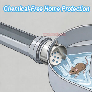 Indoor Home One Way Flap Drainage Pipe Rodent Blocker Rodent Control Mouse Prevention Metal Rat Drain Guard - Image 9