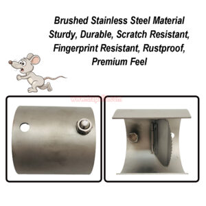 Indoor Home One Way Flap Drainage Pipe Rodent Blocker Rodent Control Mouse Prevention Metal Rat Drain Guard - Image 4