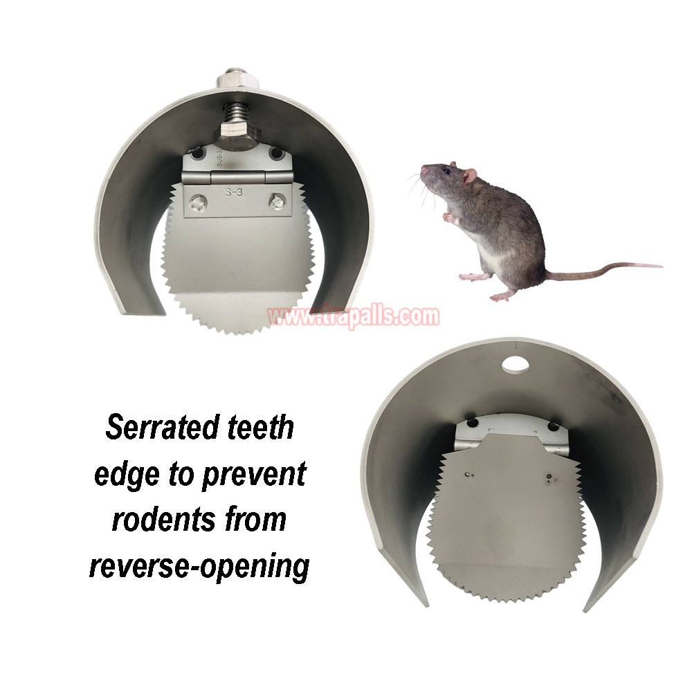 Indoor Home One Way Flap Drainage Pipe Rodent Blocker Rodent Control Mouse Prevention Metal Rat Drain Guard - Image 5
