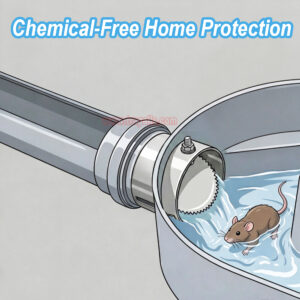 Indoor Home One Way Flap Drainage Pipe Rodent Blocker Rodent Control Mouse Prevention Metal Rat Drain Guard - Image 7