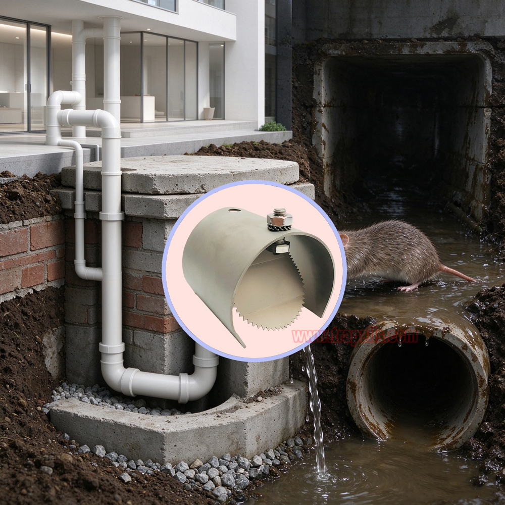 Indoor Home One Way Flap Drainage Pipe Rodent Blocker Rodent Control Mouse Prevention Metal Rat Drain Guard - Image 9