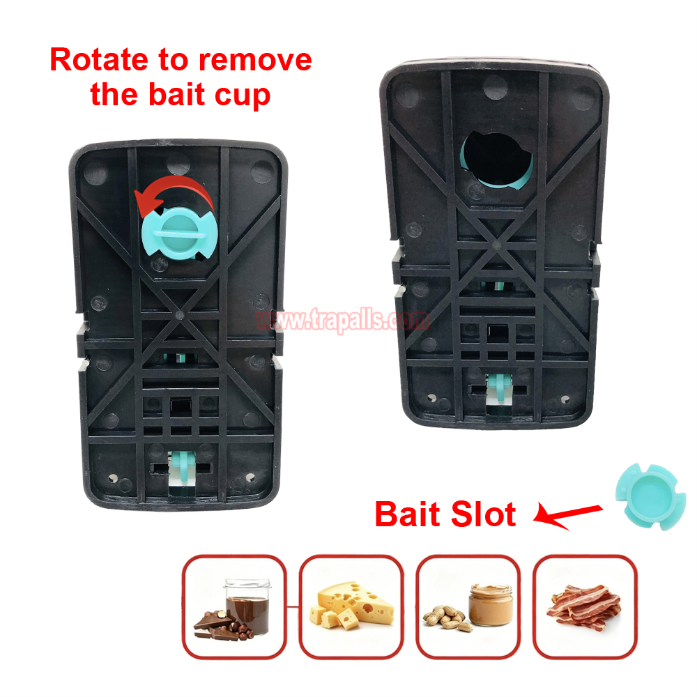 Indoor Reusable Plastic Rodent Control Quick Set Snap Rat Killer with Fluorescent UV Trigger Plate Rat Snap Trap - Image 3