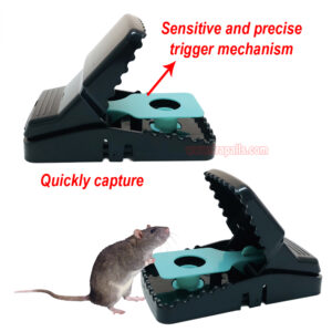 Indoor Reusable Plastic Rodent Control Quick Set Snap Rat Killer with Fluorescent UV Trigger Plate Rat Snap Trap - Image 5