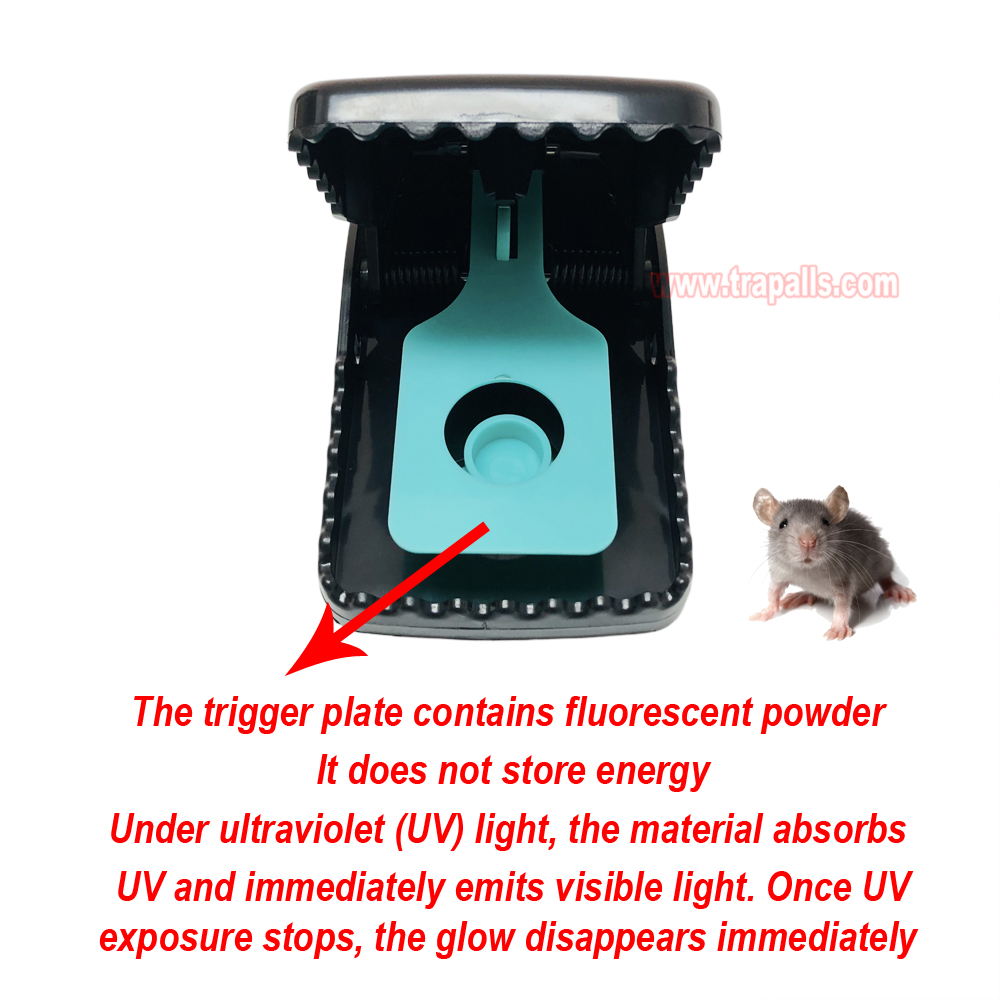 Indoor Reusable Plastic Rodent Control Quick Set Snap Rat Killer with Fluorescent UV Trigger Plate Rat Snap Trap - Image 6