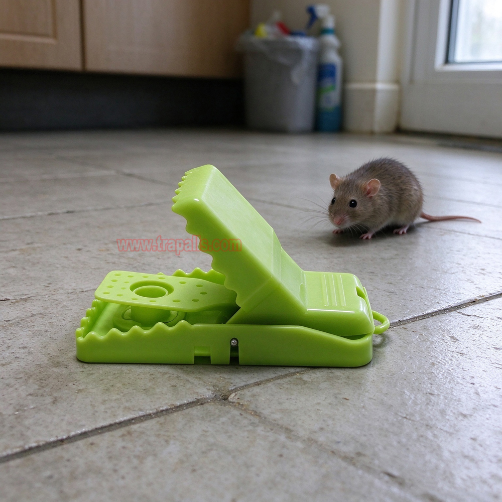 Indoor Reusable Plastic Pest Control Quick Set Snap Mouse Killer with Fluorescent UV Trigger Plate Mouse Snap Trap - Image 11