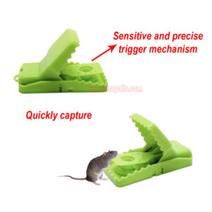 Indoor Reusable Plastic Pest Control Quick Set Snap Mouse Killer with Fluorescent UV Trigger Plate Mouse Snap Trap - Image 6
