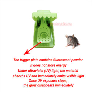 Indoor Reusable Plastic Pest Control Quick Set Snap Mouse Killer with Fluorescent UV Trigger Plate Mouse Snap Trap - Image 7