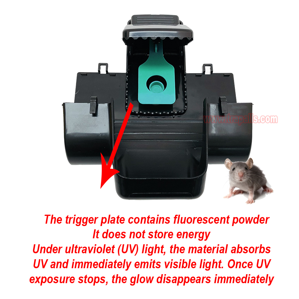 Outdoor Indoor Rat Snap Trap with Tunnel Rat Trap Station with Fluorescent Trigger Plate Glow Under Ultraviolet Light - Image 7