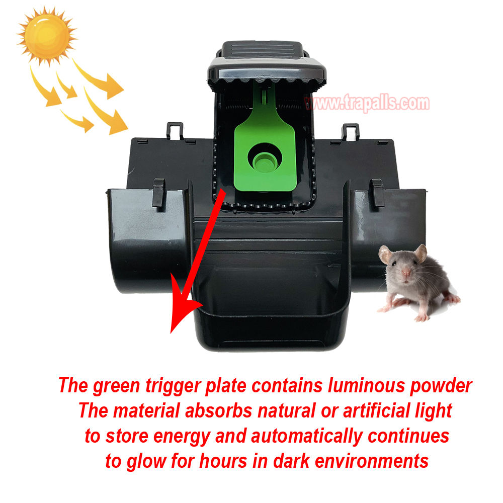 Outdoor Indoor Rat Snap Trap with Tunnel Rat Trap Station with Luminous Trigger Plate Glow in the Dark Environment - Image 8