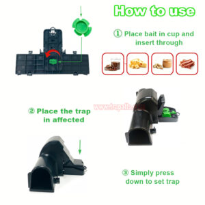Outdoor Indoor Mouse Snap Trap with Tunnel Mouse Trap Station with Fluorescent Trigger Plate Glow Under Ultraviolet Light - Image 4