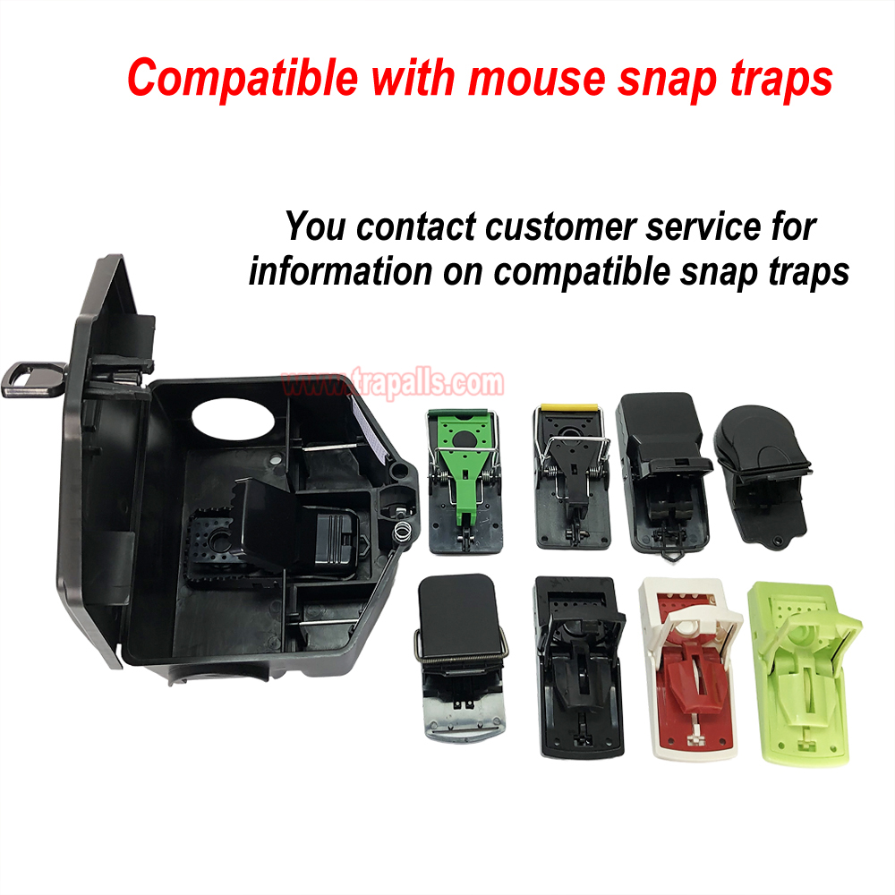 Indoor Humane Plastic Lockable Mouse Snap Trap Compatible Mouse Trap Box Mouse Bait Station with Key - Image 11