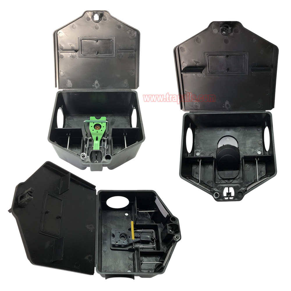 Indoor Humane Plastic Lockable Mouse Snap Trap Compatible Mouse Trap Box Mouse Bait Station with Key - Image 12