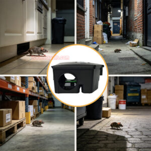 Indoor Humane Plastic Lockable Mouse Snap Trap Compatible Mouse Trap Box Mouse Bait Station with Key - Image 13