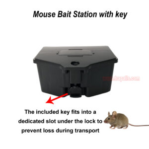 Indoor Humane Plastic Lockable Mouse Snap Trap Compatible Mouse Trap Box Mouse Bait Station with Key - Image 4