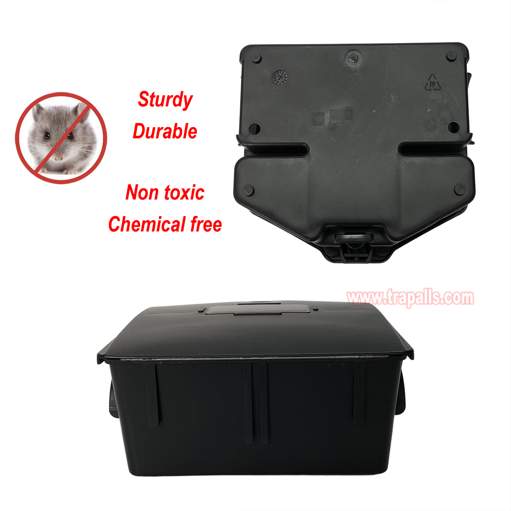 Indoor Humane Plastic Lockable Mouse Snap Trap Compatible Mouse Trap Box Mouse Bait Station with Key - Image 5