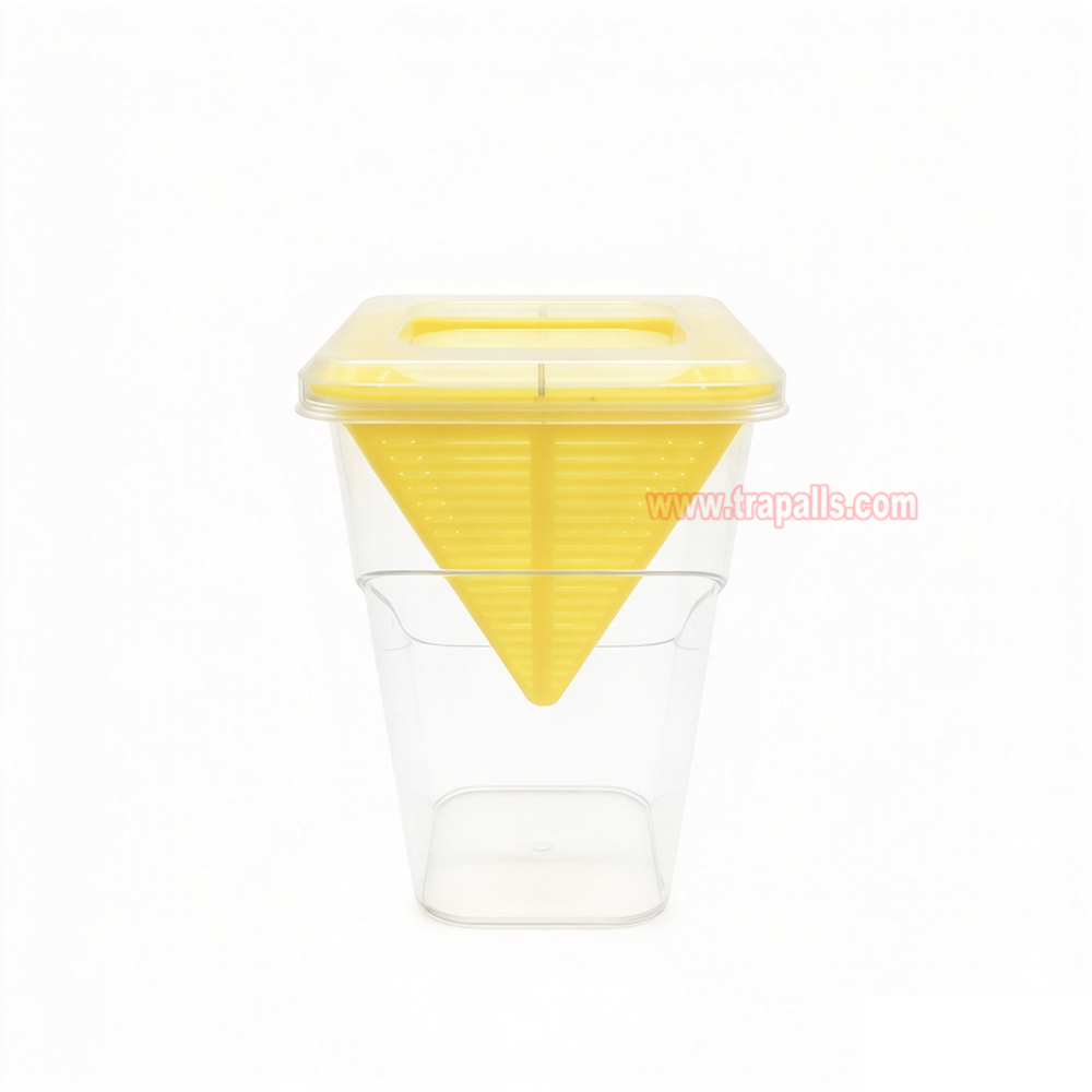 Home Kitchen Reusable Insects Bug Live Catch Release Fruit Fly Yellow Attraction Design Fruit Fly Trap - Image 2