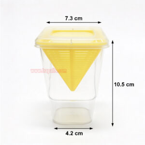 Home Kitchen Reusable Insects Bug Live Catch Release Fruit Fly Yellow Attraction Design Fruit Fly Trap - Image 3