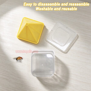 Home Kitchen Reusable Insects Bug Live Catch Release Fruit Fly Yellow Attraction Design Fruit Fly Trap - Image 5